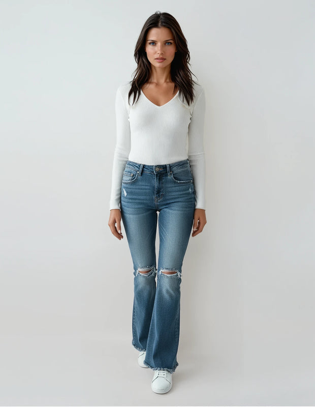 Malibu Road Flare Denim – Vintage Blue Wash