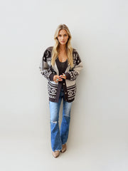 Western Rider Chocolate Knit Cardigan – Malibu Road Exclusive