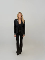 Malibu Road Vintage Designer Inspired Black Blazer
