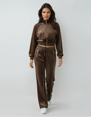 Cocoa Luxe Velour Tracksuit Set – Malibu Road Exclusive