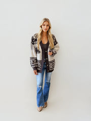 Western Rider Chocolate Knit Cardigan – Malibu Road Exclusive