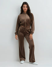 Cocoa Luxe Velour Tracksuit Set – Malibu Road Exclusive