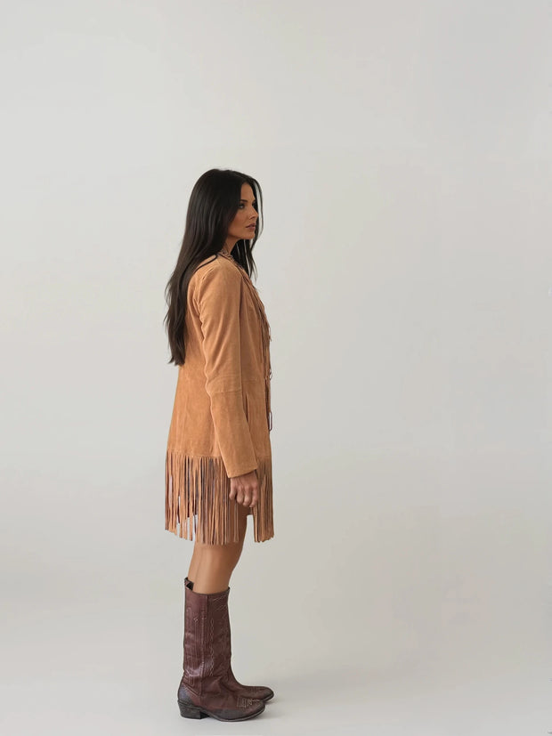 Dakota Fringe Suede Jacket – Western-Inspired Luxe with a Rock ’n’ Roll Twist