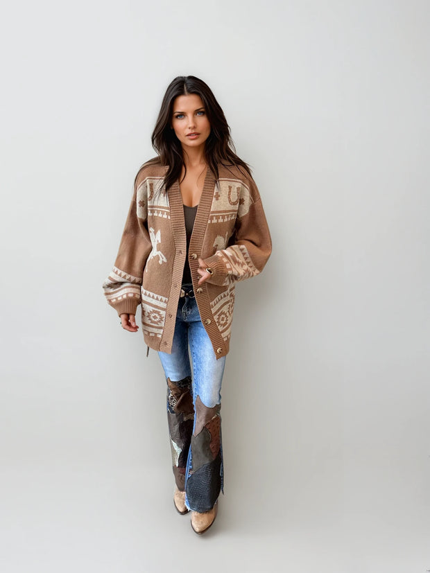 Wild West Camel Knit Cardigan – Malibu Road Exclusive