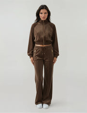 Cocoa Luxe Velour Tracksuit Set – Malibu Road Exclusive