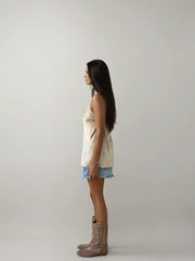 Champagne Satin Camisole – Effortless Glam with a Golden Glow