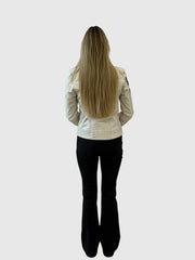 Blake White Racer Leather Jacket