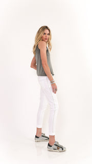 Flora Tank With Silver Edge Trim