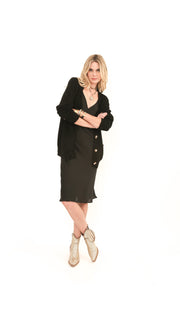 Honest Black Knit Cardign with a Twist Sweater