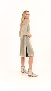 Honor Gold Mesh Crochet Long Cover