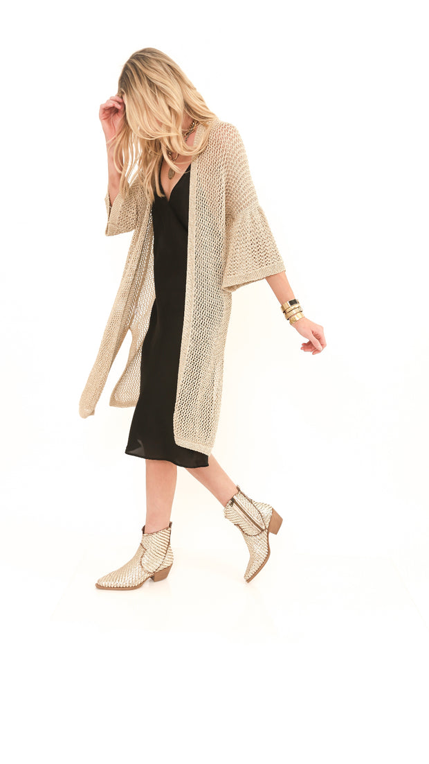 Honor Gold Mesh Crochet Long Cover