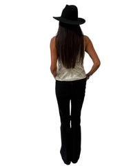 Rowen White Silver Sequin Top – Perfect for a Glam Night Out or Elegant Evening In