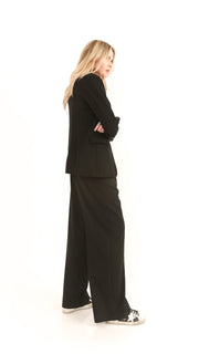 Kai Single Breasted Casual Black Blazer
