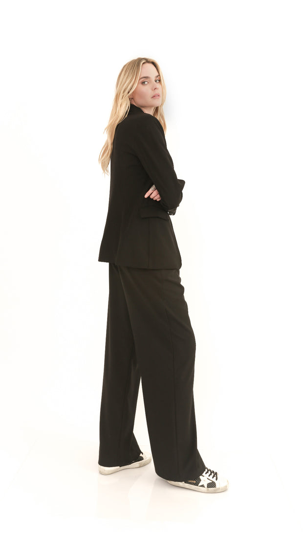 Kai Single Breasted Casual Black Blazer