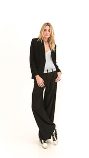 Kai Single Breasted Casual Black Blazer