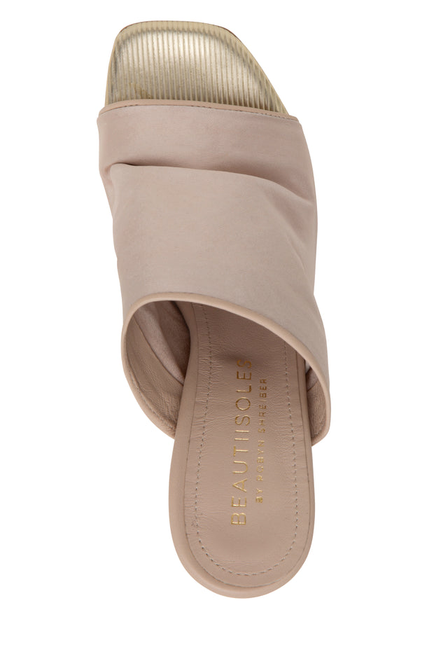 Satin High Heel Slide – Bold Color, Effortless Glamour