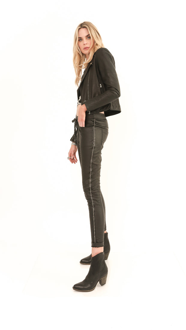 Nikki Faux Leather Black Pant