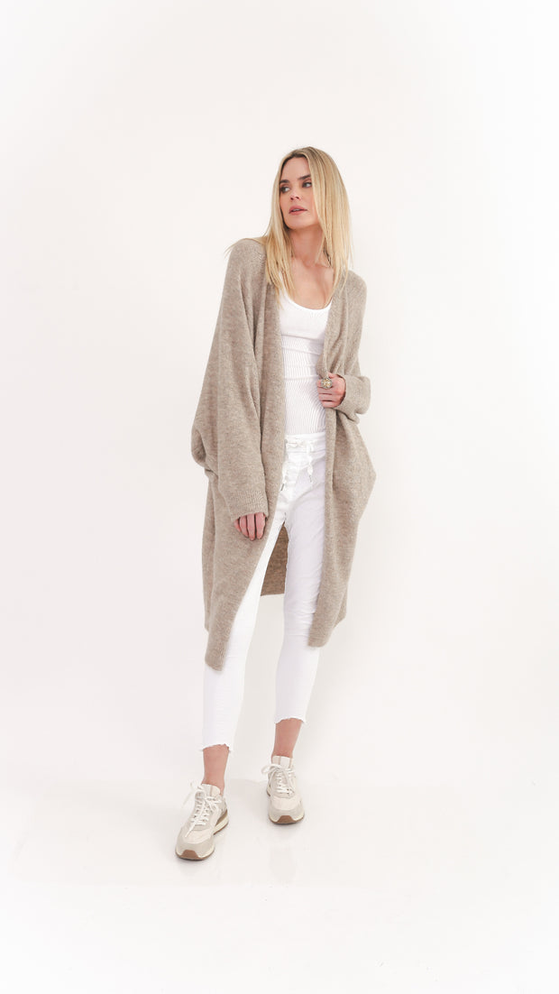 Paisley Taupe Over Sized Comfy Sweater