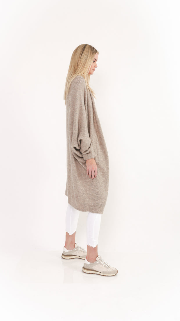Paisley Taupe Over Sized Comfy Sweater