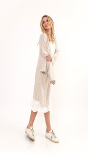 Paisley Off White Over Sized Comfy Sweater