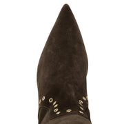 Grommet Knee-High Boot – Brown Suede