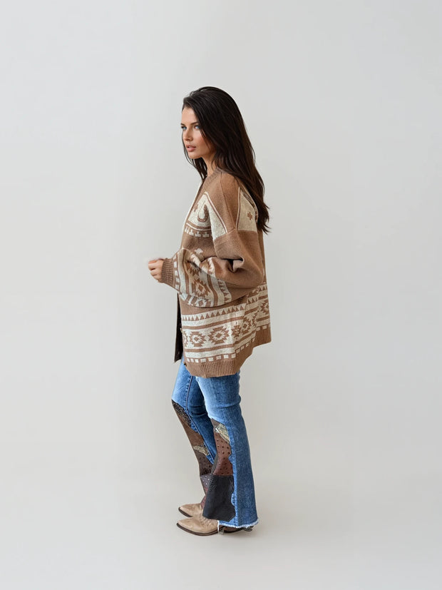 Wild West Camel Knit Cardigan – Malibu Road Exclusive
