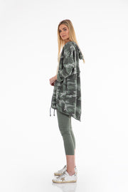 Army Womens Jacket - Becca Army Sweat Jacket | Malibu-Road-Store
